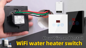 SMATRUL Tuya /Smart life WIFI Water heater switch With Power Moniter 4400W 20A Smart Switch With 10-90 Min Timer WiFi Boiler Switch (Air Conditioner or Heater Switch) EU/UK Voice Works For Alexa Google Home Tmall Genie