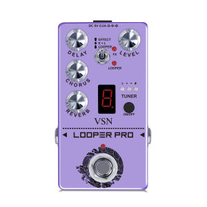 VSN RE-05 Looper Pro Multi-Effect Guitar Pedal Bass Pedal with Reverb Chorus Delay Tuner Looper Effects Combination