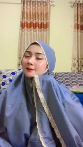 Mukena Katun Polos Renda Rajut Premium Traveling Free Tas & Tasbih