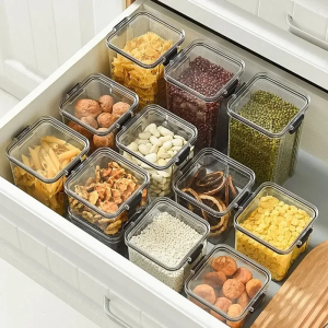 1PC Grain Sealed Jar Coarse Cereals Storage Box Waterproof Refrigerator Fresh-keeping Box Large Capacity Kitchen Organizer Case