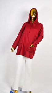 ZEELLZAH CLOSET ALEESA HOODIE PLAIN HOODIE BLOUSE WITH POCKET ITALIAN CREPE FOR WOMEN SUITABLE FOR MUSLIM WOMEN IRONLESS ELEGANT (NEW ARRIVAL)