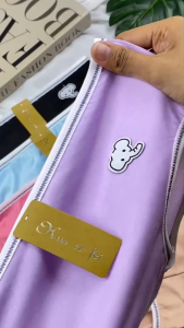 แพ็ค3ชิ้นกางเกงในเด็กผู้หญิง ผ้าคอตตอนนุ่ม ระบายอากาศดี ลายช้างน้อย สีเบจ