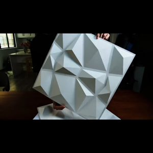 สติ๊กเกอร์แผงผนัง 3D ลายเพชร 10 ชิ้น 30x30 ซม. โฟมPVCกันน้ำ ทนทานกันสึกหรอ กันเสียง ป้องกันขีดข่วน ติดเองง่าย ถอดออกนำกลับมาใช้ได้ เหมาะกับตกแต่งผนังห้องเด็ก บ้านพัก