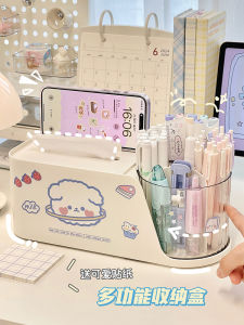 Simple Design Desktop Tissue Box Pen Holder Organizer Shelf Mobile Phone Stand Student Dormitory Home Living Room Bedside Tissue Box