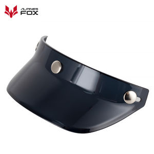 Retro Half Face Motorcycle Helmet 3 Snap-Button Visor Flip Up Wind Shield Vintage Motorbike Helmets Accessories