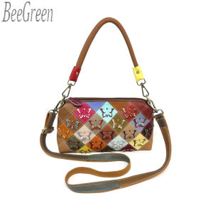 BeeGreen Women Genuine Leather Shoulder Bag Elegant Underarm Bag Handcrafted Butterfly Design Colorful Handbag Casual Sling Bag