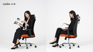 WISDOM A24  Ergonomic Computer Gaming Chair Office Chairs with 2D Headrest and 3-Level Lock | Breathable Adjustable Durable |200kg Heavy Duty Chair