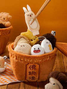 Cute Plush Dolls Combination Creative Cultural Birthday Gift Buddha Jump Wall Cotton Doll Hanging Ornament Collectible Toy