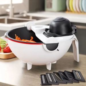 Kitchen Tool Rotate Vegetable Cutter Manual Slicer Drainer Vegetable Fruit Cutter Mandoline Choppers Grater