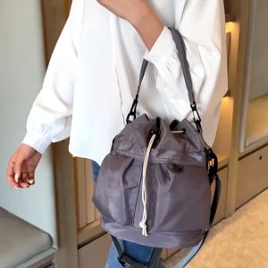 SURFGEAR #C2233 Ladies Crossbody Bag Drawstring Bucket Bag Trendy Casual Korean Fashion Bag For Women Dumpling Bag Girls Portable Hobo Chest Bag Shoulder Bag