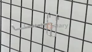 (Per Piece) Stainless Steel Wire Mesh Plating Heavy Duty Screen Hook For Grid Wall Hanging