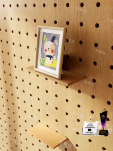 BEIQIVI | Customizable Wooden Pegboard Organizer Storage Wall Accessory Hook
