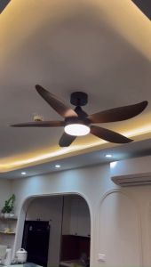 Quạt trần cánh nhựa  có đèn cao cấp Động cơ đồng 100% rất mát chạy rất êm không tiếng ồn nhập khẩu nguyên chiếc có điều khiển từ xa 6 tốc độ gió động cơ DC tiết kiệm điện giúp quạt êm hơn và mát hơn