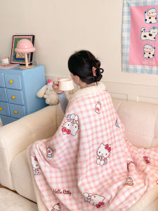 ผ้าห่มผ้าขนแกะนุ่ม สไตล์ Adorable Kitty Cat Milk Velvet ผ้าห่มผ้าขนแกะฤดูหนาว ผ้าห่มผ้าขนแกะสำหรับเด็กและเยาวชน