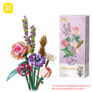 Mini Flower Pot Plants Building Blocks Set Kids Puzzle Bricks Toys Ideal Gift for Girls Home Decor Ornament