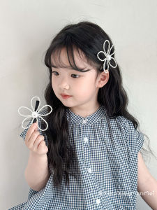 Charming Pearl Flower Childrens Hair Clips Baby Girls Hair Accessories Edge Clips Bangs Holders Korean Style Kids Hair Decorations