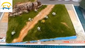 FY Miniature Artificial Lowland Static Grass Tufts Flower Cluster for DIY Model Railway Diorama Military Scene Architect