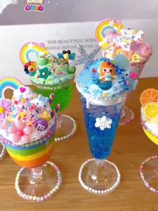 Bộ đồ chơi tự làm cốc kem thủ công DIY cho bé có 6/12 cốc kem lựa chọn đồ chơi chất liệu an toàn cho bé- đồ chơi trẻ em thủ công DIY