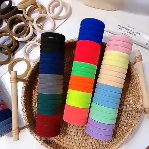 Ikat Rambut Donat Tabung Isi 20 pcs Karet Rambut Polos Wanita Kunciran Anak Dewasa Warna Warni