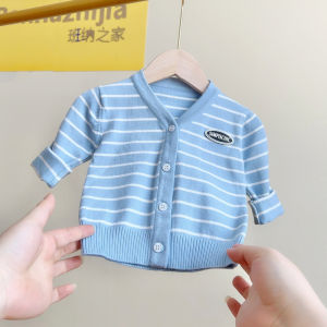 Spring and Autumn Baby Spring and Autumn Knitted Cardigan New Arrival Male and Female Baby Cotton Knitwear Open Button Small Coat Kids Tops Sweater