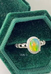 Zada  S925 "Spiritual Awakening" Natural Opal Adjustable Ring I Prosperity I Wealth 事业运财富引领石-欧泊纯银开口戒指