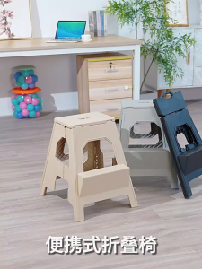 เก้าอี้พับได้พลาสติก 2 in 1 เป็นบันไดปืนได้ ขนาด 38.5x45x50CM.