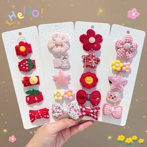 ENEN | Kẹp Tóc Hình Nơ & Hoa Dễ Thương Không Gây Hư Hại Cho Bé Gái