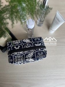 Embroidered Large Capacity Cotton Linen Womens Handbag Outdoor Makeup Bag Cleaning Care Storage Bag Rectangular Shape Butterfly Pattern