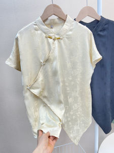 Fashionable Temperament: Asymmetrical Chinese Style Shirt for Young Women