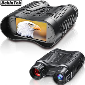 BekinTek กล้องส่องกลางคืน 4K NVG ชาร์จไฟใหม่ได้ กล้องส่องทางไกลดิจิทัลอินฟราเรด มองเห็นกลางคืน ตรวจจับแสงดาว ซูมอินฟราเรด 7 เท่า ซูมดิจิทัล 8 เท่า จอภาพ 3.2 นิ้ว ความละเอียด HD วิดีโอ 4K ถ่ายภาพ 36 เมกะพิกเซล เอฟเฟกต์สี 4 สี รองรับการบันทึกวิดีโอ 360 องศา