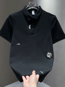 Áo Thun Nam Tay Ngắn Thêu Thiết Kế Cao Cấp Mùa Hè Mới Màu Đen Rộng Rãi Thời Trang Thường Ngày