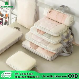 5PCS Tas Travel Bag Tas Penyimpanan Perjalanan Storage BagTas Travel Organizer Set Kantong Bagasi Portabel Suitcase Organizer