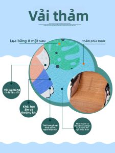 MONLEYTA | Bàn trải lụa băng tre cho xe đẩy trẻ em mùa hè an toàn cho trẻ sơ sinh và trẻ em dưới 3 tuổi Bàn trải lụi tre dùng cho xe đẩy
