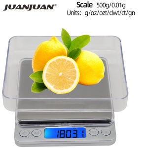 300g 3kg/0.1g 500g/0.01g Digital Kitchen Mini Jewelry Scale Electronic Gram Weighting Balance Diamond Scales with 2pcsTray