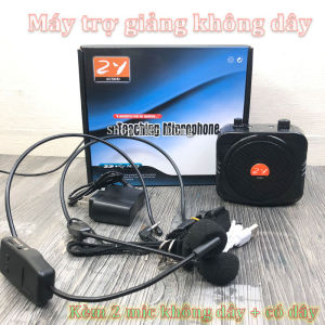 Máy trợ giảng không dây ZY E366 tặng 2 mic không dây và có dây hình ảnh và video thực tế sản phẩm Bảo Hành 6 Tháng