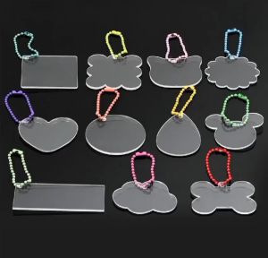 Akrilik Polos Clear Blank Acrylic Keychain Bahan Gantungan Kunci
