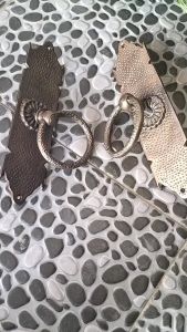 TERMURAH Handle Pintu / Gagang Pintu Rumah Gebyok Kuningan Antik Motif Titik 169
