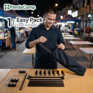Camping Hanging Rack Shelf Storage Lamp Hook Pole Rak Gantung Meja Outdoor Tiang Cangkuk Lampu