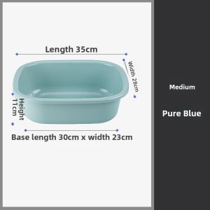 Thickened Large Capacity Rectangular Plastic Face Washing Basin for Pets Laundry And Student Dormitory Use Home Bathroom Supplies
