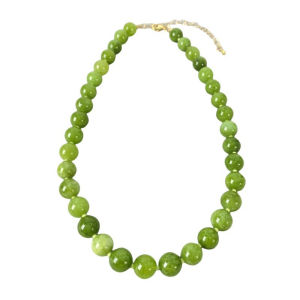 Green Spinach Natural Stone Beaded Necklace Womens Fashion Jewelry Lockbone Chain Alloy/Dipped Silver/Gold Geometric Pattern