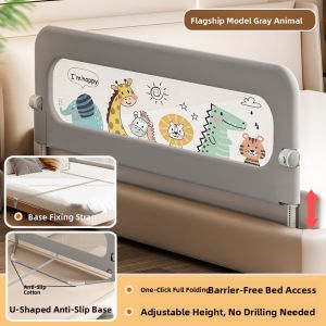 Folding Travel Baby Bed Rail Child Safety Guardrail Convenient Single Side Anti-Fall Nursery Bed Barrier Adjustable Height