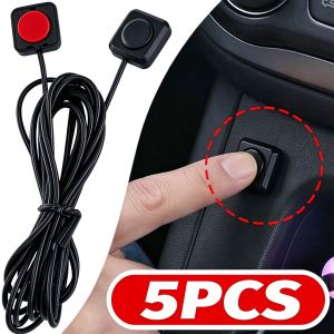 5x Automobile Supply Push Button DIY 12V Button Switch Adhesive Mini Momentary Car Modification Push Button Reset Switch Cable