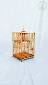 SEMPATI Sangkar Jebak Dua Pintu Atas Kandang Jebakan Burung Tupai Hewan Kecil Bahan Kayu Bambu Halus Kuat Jebak Burung Prenjak Jalak Trucuk Kutilang Cucak Hijau Kacer Pleci Konin Murai Perangkap Pikat Pemikat Alat Jerat Tangkap Burung