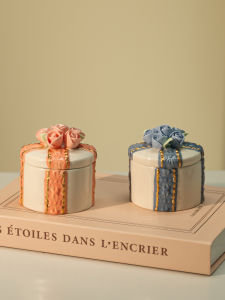 Hộp Đựng Trang Sức Gốm Thủ Công Hồng Rose Cao Cấp Sang Trọng Hộp Đựng Đồ Trang Trí Bàn Trang Điểm Hộp Đựng Đồ Lưu Trữ Quà Tặng