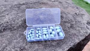 Limnoid 29Pcs Fishing Sinker Set Plastic Core Oval Lead Weights For Carp and Bass Fishing Tackle