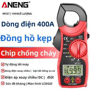 Kìm Đo Điện ANENG MT87 1999 Đếm Đồng Hồ Vạn Năng Cầm Tay Máy Đo Điện Áp DC/AC Ampe Kế Máy Dò Điện Không Tiếp Xúc Máy Đo Điện Trở Dùng Cho Sửa Chữa Ô Tô Công Nghiệp