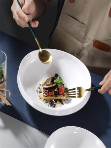 Nordic Style Creative Mould Salad Plate Hotel Pasta Dish Western Restaurant Utensils Commercial Stir-Fried Noodles Dish