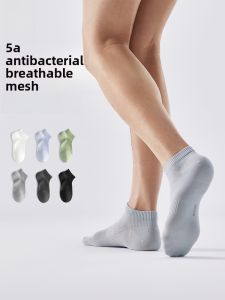HLA | Breathable Cotton Mesh Socks For Men And Women Antibacterial Quick Dry Spring Elastic Short Socks Comfortable All Season Wear