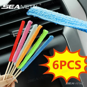SEAMETAL 6 Pieces Car Crevice Cleaning Brush Removable Washable Brush Sractch-resistant Car Air Conditioning Brushes