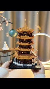 ZHBO Mainan Bricks Lego Seri Yellow Crane Tower Blok Bangunan Mini Blok Puzzle Mainan Balok